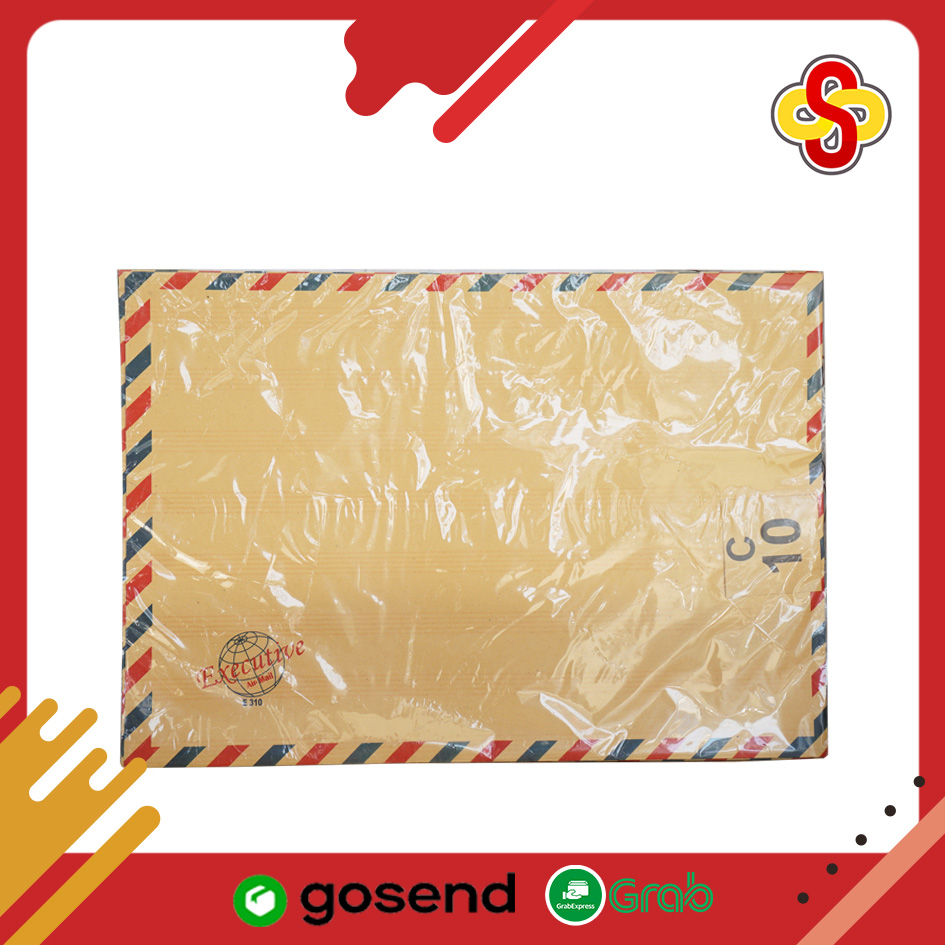 Amplop Tali Coklat Airmail Executive E 310 Folio/F4 Isi 100 pcs