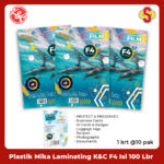Plastik Mika Laminating K&C F4 Eco 225 x 340 mm 100 micron Isi 100 Lbr